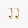 Load image into Gallery viewer, Petite Baguette Moissanite Huggie Hoop Earrings
