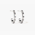 Load image into Gallery viewer, Petite Baguette Moissanite Huggie Hoop Earrings
