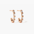 Load image into Gallery viewer, Petite Baguette Moissanite Huggie Hoop Earrings
