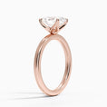 Petite Oval Cut Petal Prong Solitaire Moissanite Engagement Ring