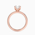 Petite Oval Cut Petal Prong Solitaire Moissanite Engagement Ring