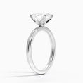 Petite Oval Cut Petal Prong Solitaire Moissanite Engagement Ring