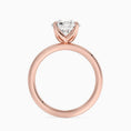 Petite Round Cut Petal Prong Solitaire Moissanite Engagement Ring