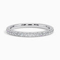 Petite Shared Prong Moissanite Eternity Wedding Band – 1.8 mm