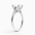Load image into Gallery viewer, Petite 4-Prong Asscher Cut Solitaire Moissanite Engagement Ring
