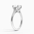 Load image into Gallery viewer, Petite 4-Prong Cushion Cut Solitaire Moissanite Engagement Ring
