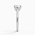 Load image into Gallery viewer, Petite 4-Prong Cushion Cut Solitaire Moissanite Engagement Ring

