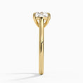 Load image into Gallery viewer, Petite 4-Prong Cushion Cut Solitaire Moissanite Engagement Ring
