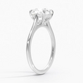 Load image into Gallery viewer, Petite 4-Prong Cushion Cut Solitaire Moissanite Engagement Ring
