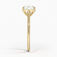 Load image into Gallery viewer, Petite 4-Prong Cushion Cut Solitaire Moissanite Engagement Ring
