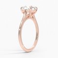 Load image into Gallery viewer, Petite 4-Prong Cushion Cut Solitaire Moissanite Engagement Ring

