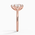 Load image into Gallery viewer, Petite 4-Prong Pear Cut Solitaire Moissanite Engagement Ring
