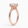 Load image into Gallery viewer, Petite 4-Prong Pear Cut Solitaire Moissanite Engagement Ring
