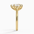 Load image into Gallery viewer, Petite 4-Prong Pear Cut Solitaire Moissanite Engagement Ring
