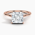 Load image into Gallery viewer, Petite 4-Prong Princess Cut Solitaire Moissanite Engagement Ring
