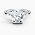 Load image into Gallery viewer, Petite 4-Prong Radiant Cut Solitaire Moissanite Engagement Ring
