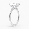 Load image into Gallery viewer, Petite 4-Prong Radiant Cut Solitaire Moissanite Engagement Ring
