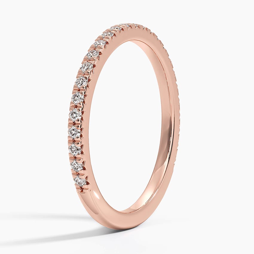 Petite French Pavé Moissanite Wedding Band-1.6 mm