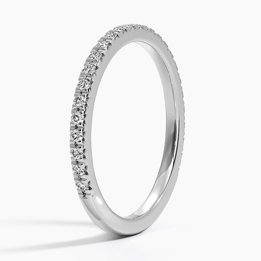 Petite French Pavé Moissanite Wedding Band-1.6 mm