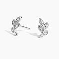 Load image into Gallery viewer, Petite Leaf Diamond Studs
