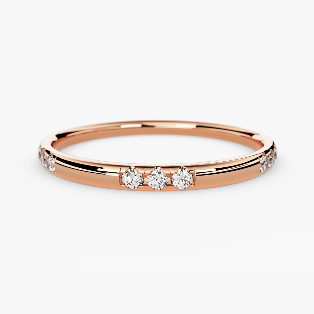 Petite Nine-Stone Lab Grown Diamond Wedding Band