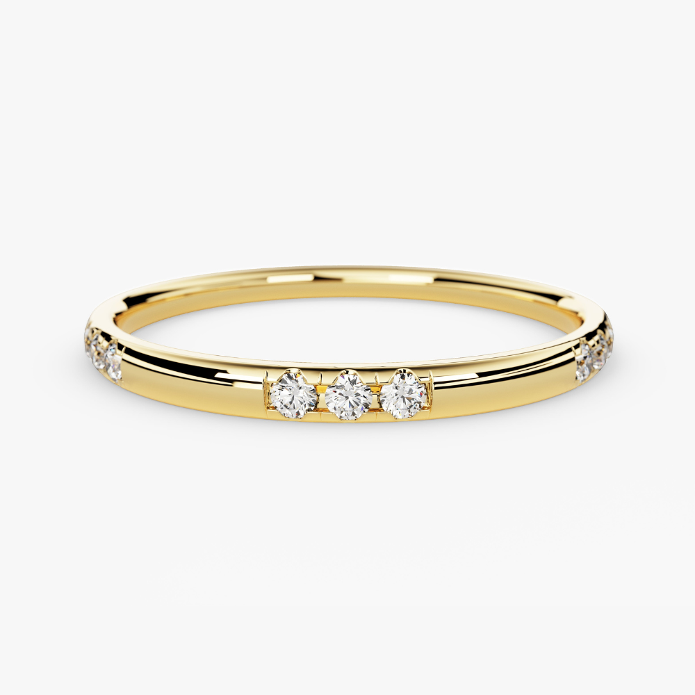 Petite Nine-Stone Lab Grown Diamond Wedding Band