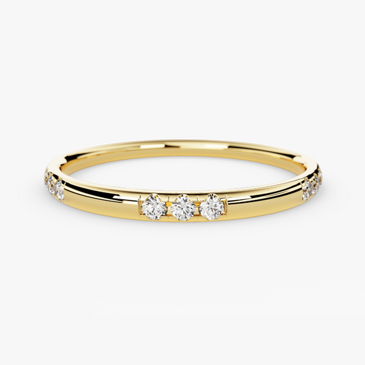 Petite Nine-Stone Lab Grown Diamond Wedding Band