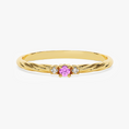 Load image into Gallery viewer, Pink Tourmaline Three Stone Twisted Band-1.6 mm
