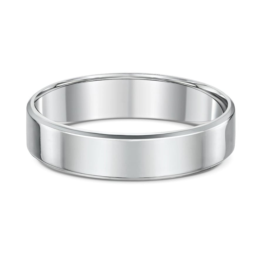 Custom Ring - Polished Flat Profile Comfort Fit Wedding Band 4mm