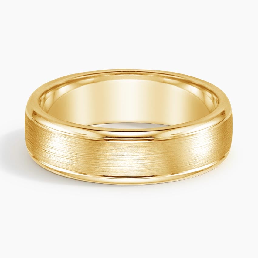 6.0 mm Polished Grooves Matte Men’s Wedding Band