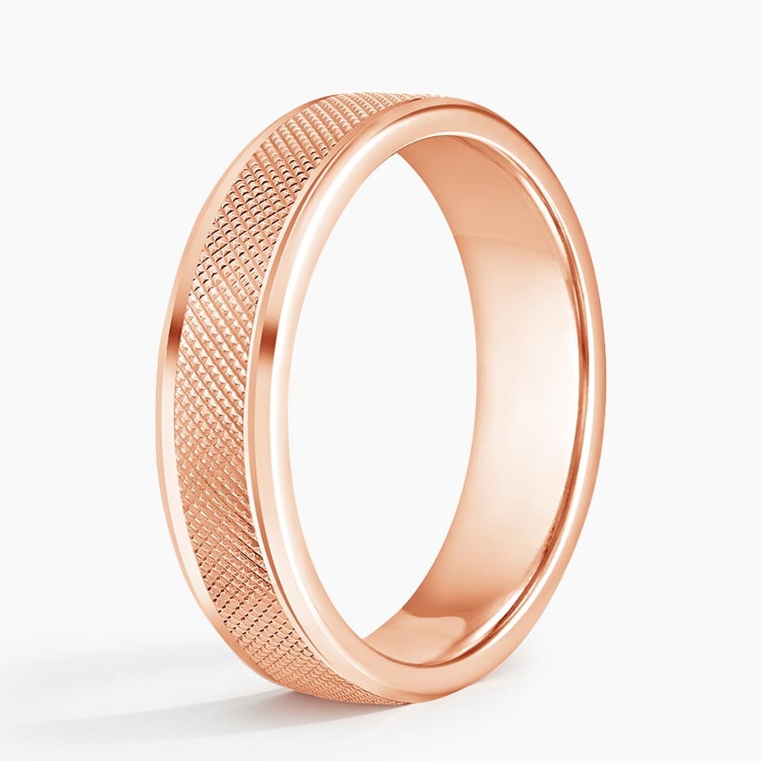 5.5 mm Polished Knurled Men’s Wedding Band