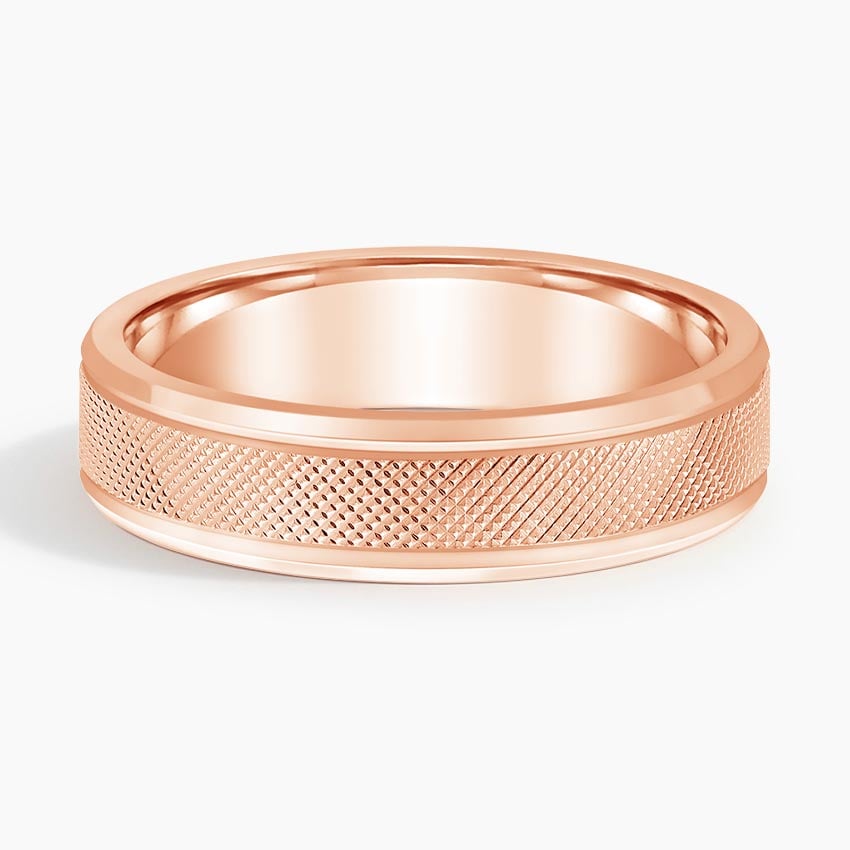 5.5 mm Polished Knurled Men’s Wedding Band
