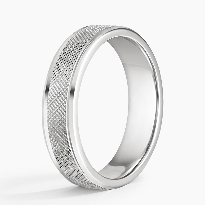5.5 mm Polished Knurled Men’s Wedding Band