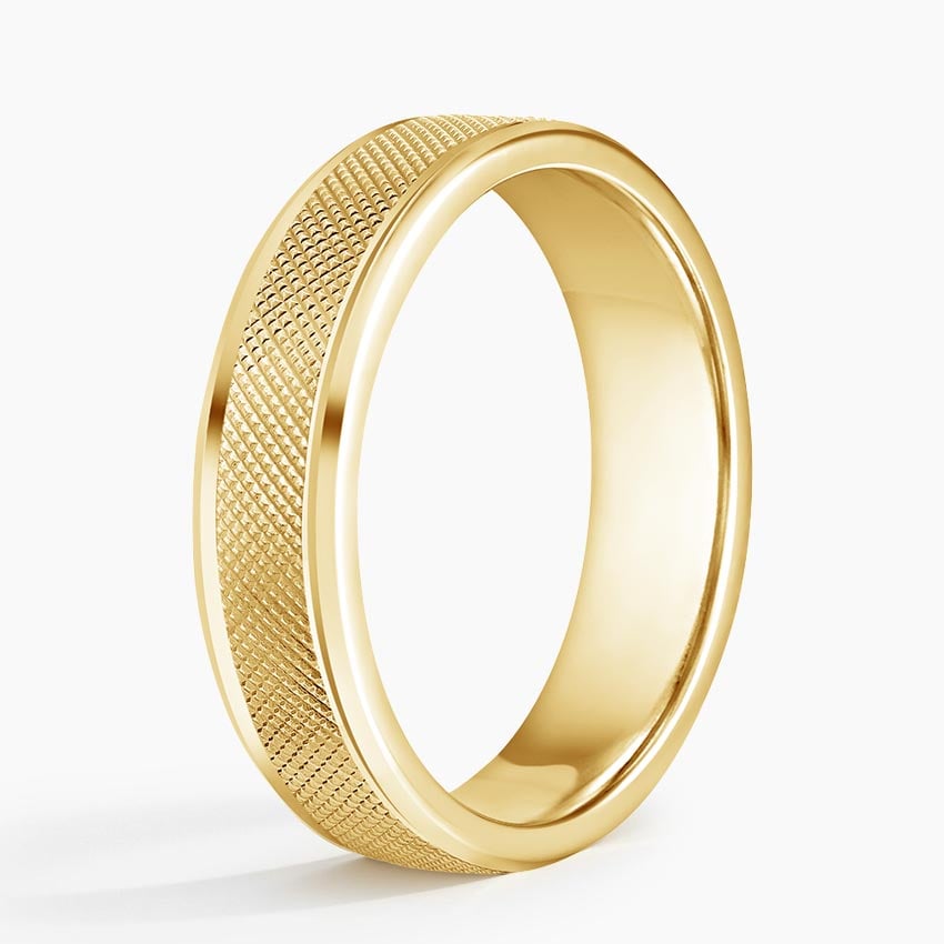 5.5 mm Polished Knurled Men’s Wedding Band