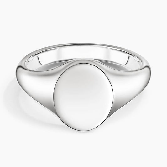Polished Oval Men’s Signet Ring