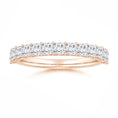 Princess-Cut Moissanite Shared Prong Half Eternity Wedding Band