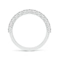 Princess-Cut Moissanite Shared Prong Half Eternity Wedding Band