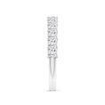 Princess-Cut Moissanite Shared Prong Half Eternity Wedding Band