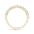 Princess-Cut Moissanite Shared Prong Half Eternity Wedding Band