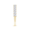 Princess-Cut Moissanite Shared Prong Half Eternity Wedding Band