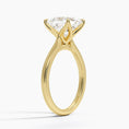 Princess Cut Petal Prong Solitaire Moissanite Engagement Ring