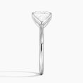 Princess Cut Petal Prong Solitaire Moissanite Engagement Ring