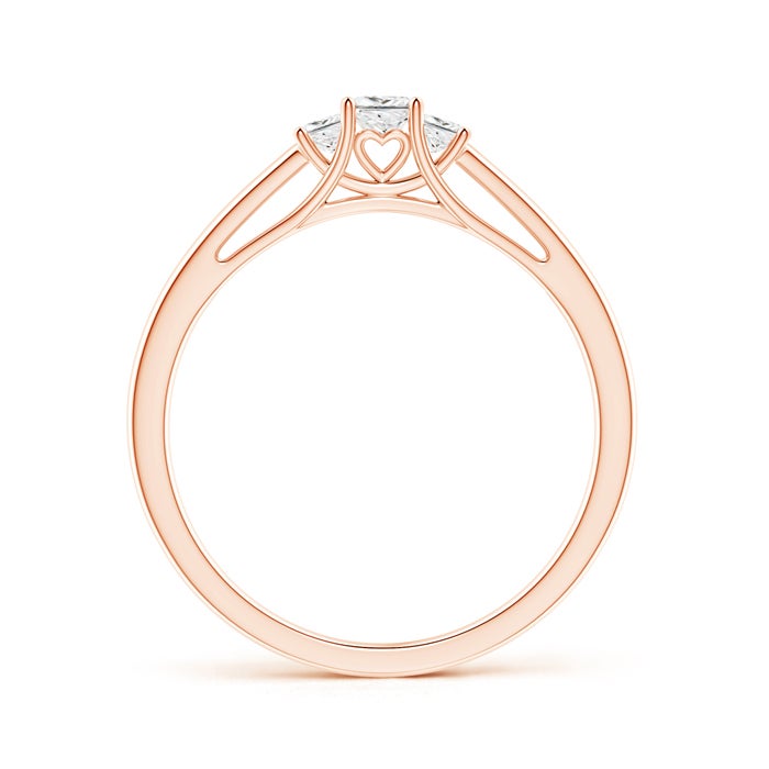 Princess Cut Three Stone Moissanite Trellis Promise Ring