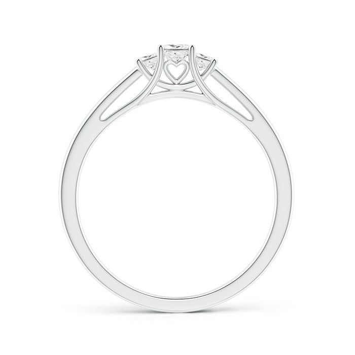 Princess Cut Three Stone Moissanite Trellis Promise Ring