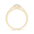 Princess Cut Three Stone Moissanite Trellis Promise Ring