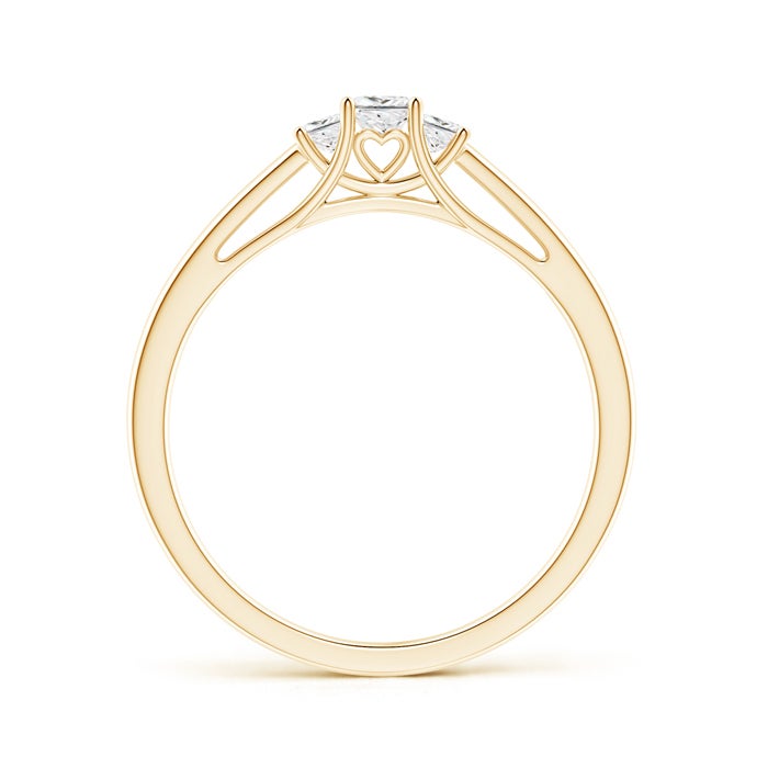 Princess Cut Three Stone Moissanite Trellis Promise Ring