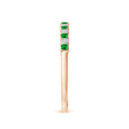 Princess Lab-Grown Emerald and Moissanite Semi Eternity Wedding Band