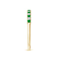 Princess Lab-Grown Emerald and Moissanite Semi Eternity Wedding Band