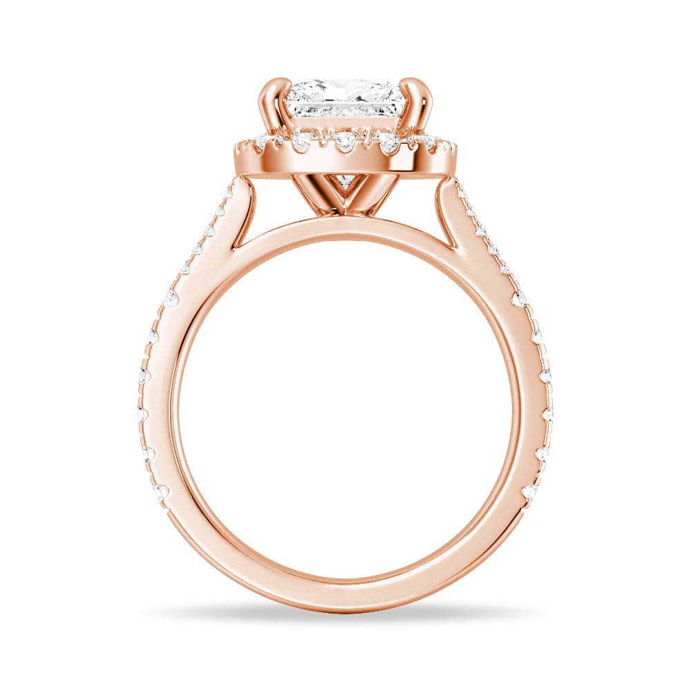 Princess Cut Split-Shank Moissanite Engagement Ring