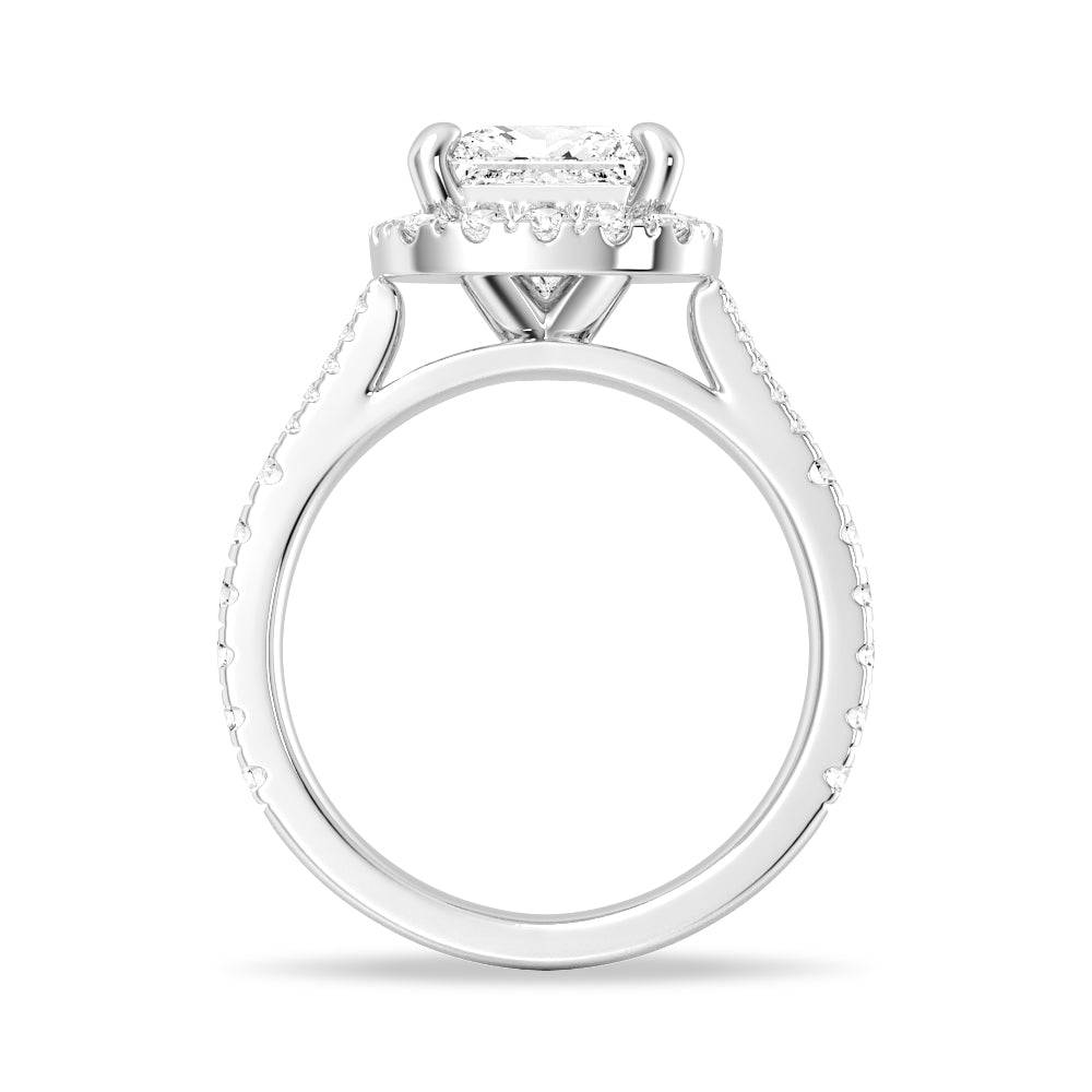 Princess Cut Split-Shank Moissanite Engagement Ring